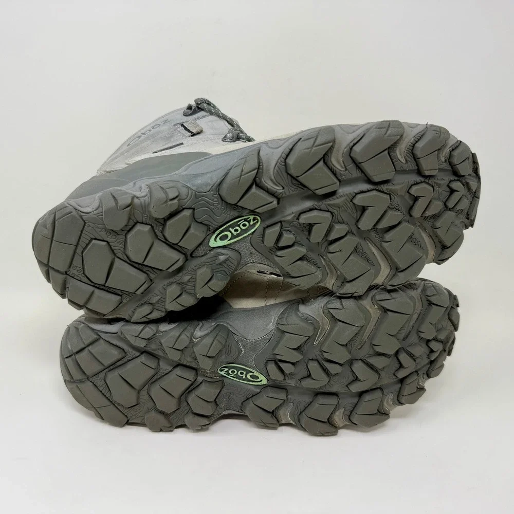 Oboz Premium‎ Bridger Mid Hiking Boots Waterproof Leather Grey Women's Size 11
